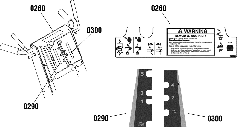 Decal Group Diagram and Parts List for 1695457  Briggs and Stratton Miscellaneous